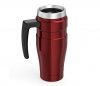 Kubek termiczny Thermos Travel King 470 ml z rączką czerwony